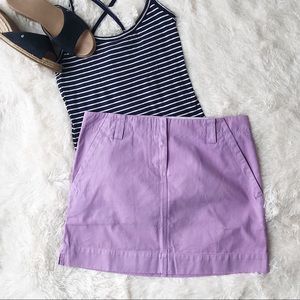 Nantucket Brand lilac chino mini skirt size 4